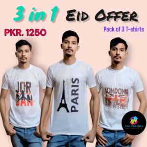 3 in 1 Eid Offer (Pack of 3 t-shirt)