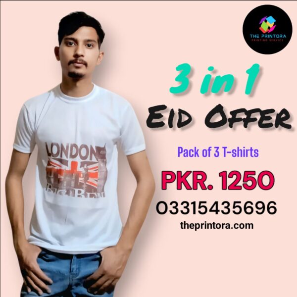 3 in 1 Eid Offer (Pack of 3 t-shirt) - Image 5